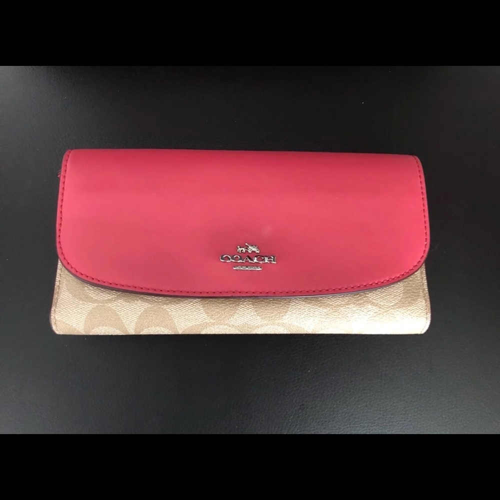Authentic Coach checkbook wallet